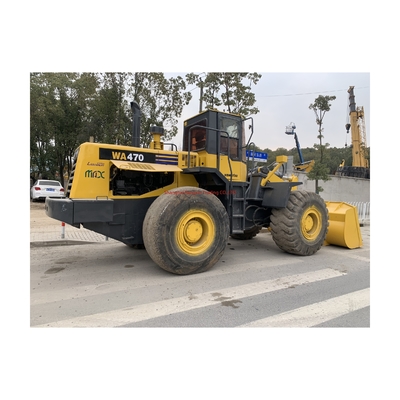Japón Origen 21Ton Usado Komatsu WA470 Cargadores de ruedas Carga nominal 7 toneladas Listo para trabajar