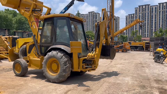 Cargador de retroexcavadora multifunción CAT420Fh con todas las funciones en buen estado de funcionamiento