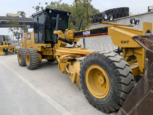 Horas de funcionamiento bajas Cat Grader Usado Caterpillar 140H Nivelador de tierra con motor Cummins