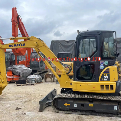 Mini excavadora Komatsu PC55MR con 90% de grado y cilindro hidráulico original