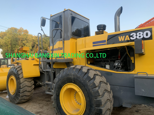 Máquina de carga de ruedas usada Komatsu WA380 con envío gratuito y tiempo de entrega de 7 días