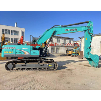 Excavadora usada de 20 toneladas kobelco sk200-6e con tiempo de entrega de 7 días y todas las funciones normales