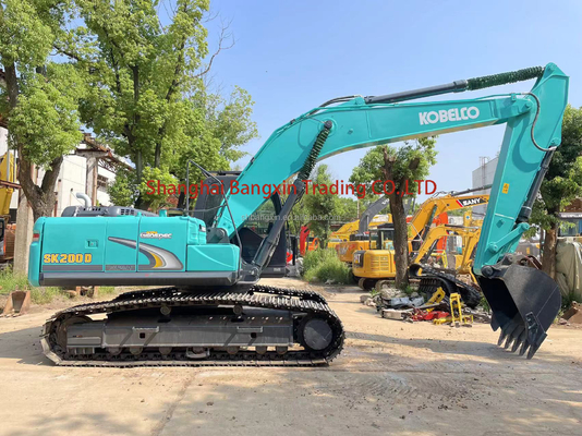 Excavadora usada Kobelco SK200-8 con certificación EPA/CE y capacidad de cubo de 1m3