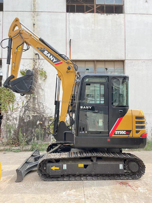 Excavadora de tamaño pequeño y gran potencia SANY SY55C con cilindro hidráulico original