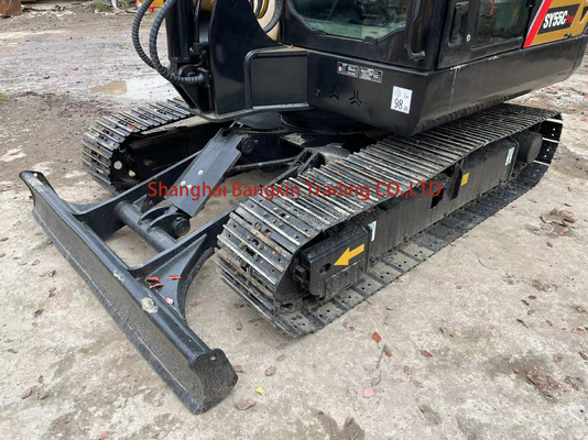 Máquina pequeña usada SANY SY55C mini excavadora 95% muy buen estado bomba hidráulica original