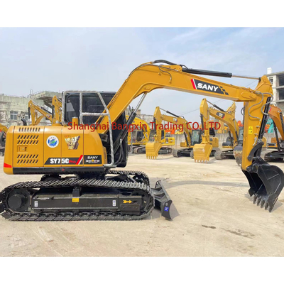 Usado SANY SY75C Excavadora Crawler Año 2020 Todas las funciones normales Envío gratis