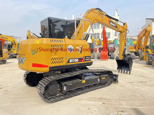 Usado SANY SY75C Excavadora Crawler Año 2020 Todas las funciones normales Envío gratis