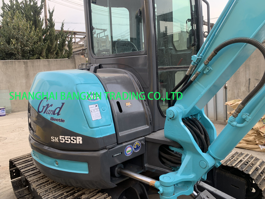 buena condición Kobelco SK55SR mini excavadora de gran potencia y estabilidad hidráulica