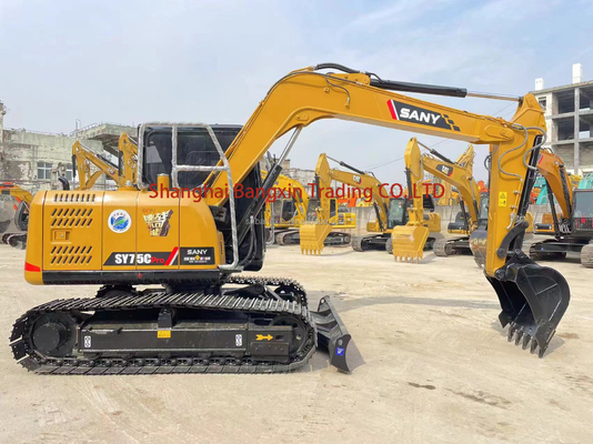 Usado SANY SY75C Excavadora Crawler Año 2020 Todas las funciones normales Envío gratis