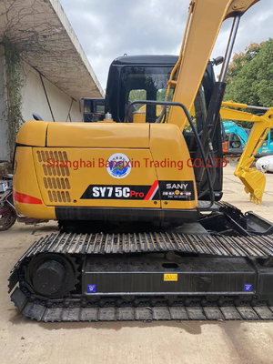Fuerte potencia y estabilidad hidráulica Excavadora utilizada Sany SY75C para trabajos pesados