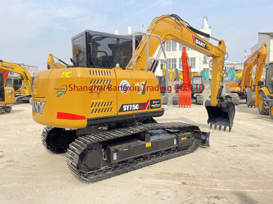 Excavadora mini Sany SY75 usada con motor de gato y bomba hidráulica original en buenas condiciones
