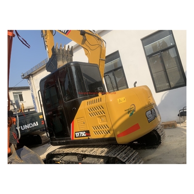 40 kw Sany SY75 excavadora de segunda mano casi y listo para la compra rápida