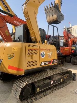 40 kw Sany SY75 excavadora de segunda mano casi y listo para la compra rápida