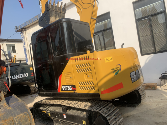 40 kw Sany SY75 excavadora de segunda mano casi y listo para la compra rápida