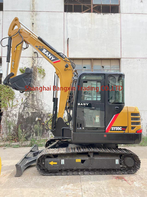 Excavadora global Sany SY55C con cuchilla de tipo de cargador de rastreo móvil