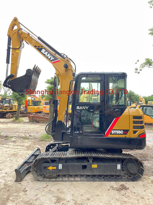 Excavadora global Sany SY55C con cuchilla de tipo de cargador de rastreo móvil