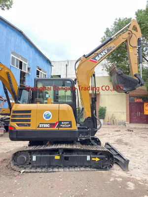 Excavadora global Sany SY55C con cuchilla de tipo de cargador de rastreo móvil