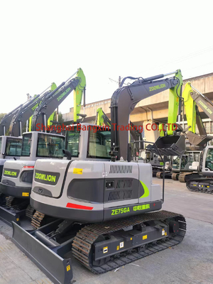 800 horas de trabajo usadas Zoomlion ZE75GA Excavadora para la construcción de ingeniería en el mejor de los casos