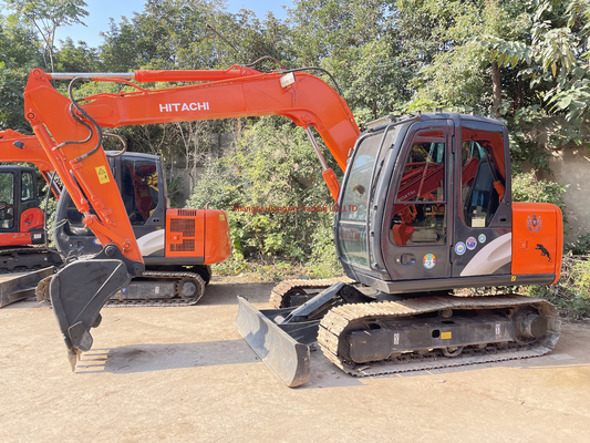Buena condición de la mini excavadora usada Hitachi ZX70 de 7 toneladas con envío gratuito en 2023