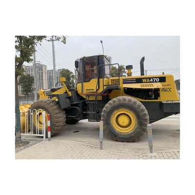 Komatsu WA470 tiempo de entrega de cargador de ruedas usadas 7 días de gran potencia y estabilidad hidráulica