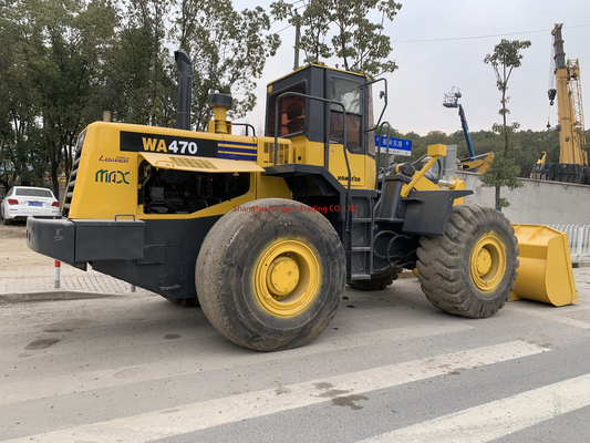 Komatsu WA470 tiempo de entrega de cargador de ruedas usadas 7 días de gran potencia y estabilidad hidráulica