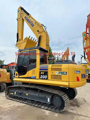 Excavadora Komatsu PC200 Usada Fuerte potencia y alta estabilidad hidráulica