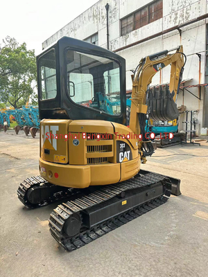Potencia fuerte y estabilidad hidráulica Mini excavadora de máquina pequeña usada CAT 303