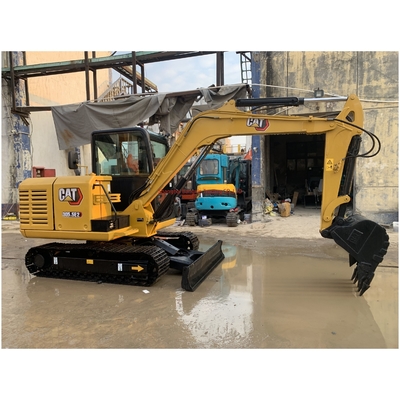 Horario de trabajo bajo Cat 305.5E2 Mini excavadora Todas las funciones normales Excelente estado