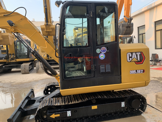 Horario de trabajo bajo Cat 305.5E2 Mini excavadora Todas las funciones normales Excelente estado