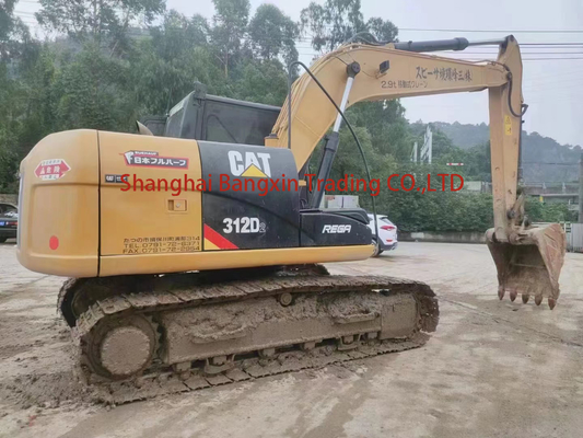 Máquina de construcción de excavadoras de rastreador Cat 312D2 usada con válvula hidráulica original