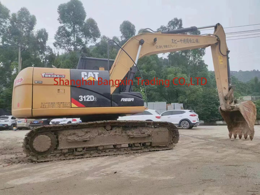 Máquina de construcción de excavadoras de rastreador Cat 312D2 usada con válvula hidráulica original